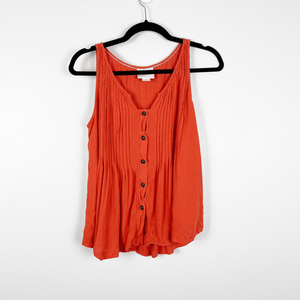 Anthropologie Maeve Women's Sleeveless Tank Top Orange‎ Sz 6